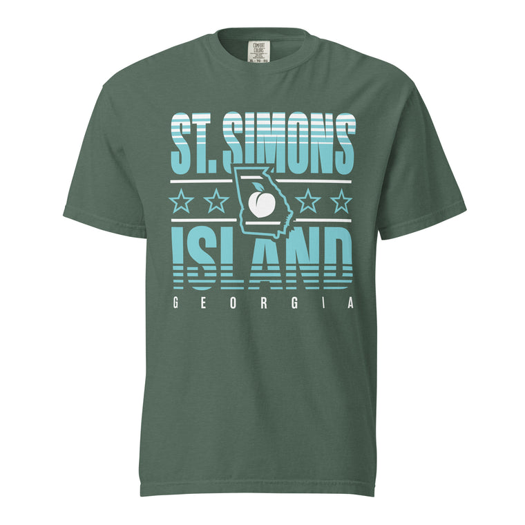 St. Simons Island, Georgia (Summer Haze) Comfort Colors Heavyweight T-Shirt