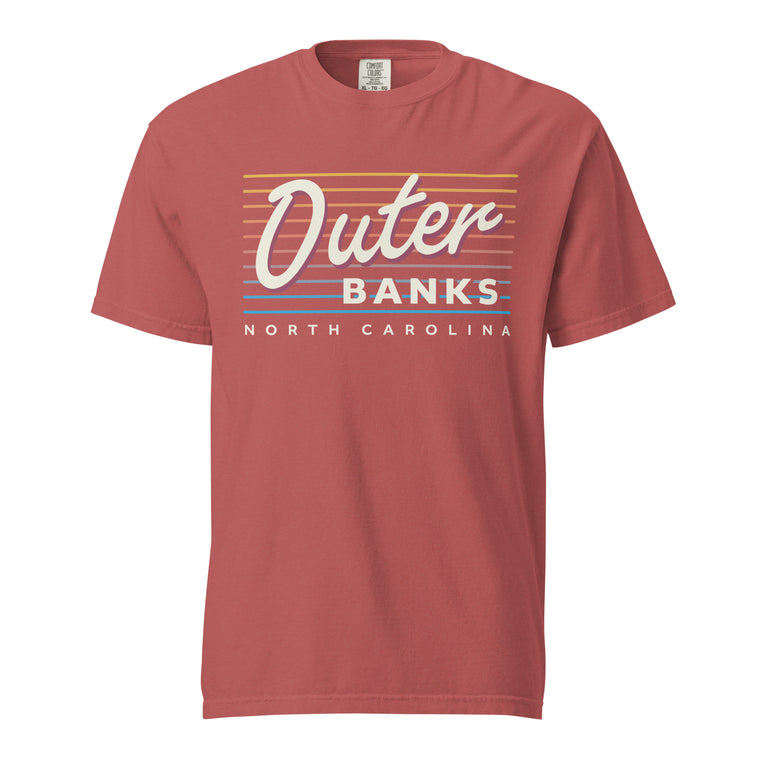 Outer Banks - North Carolina (Summer Nights) Comfort Colors Heavyweight T-Shirt