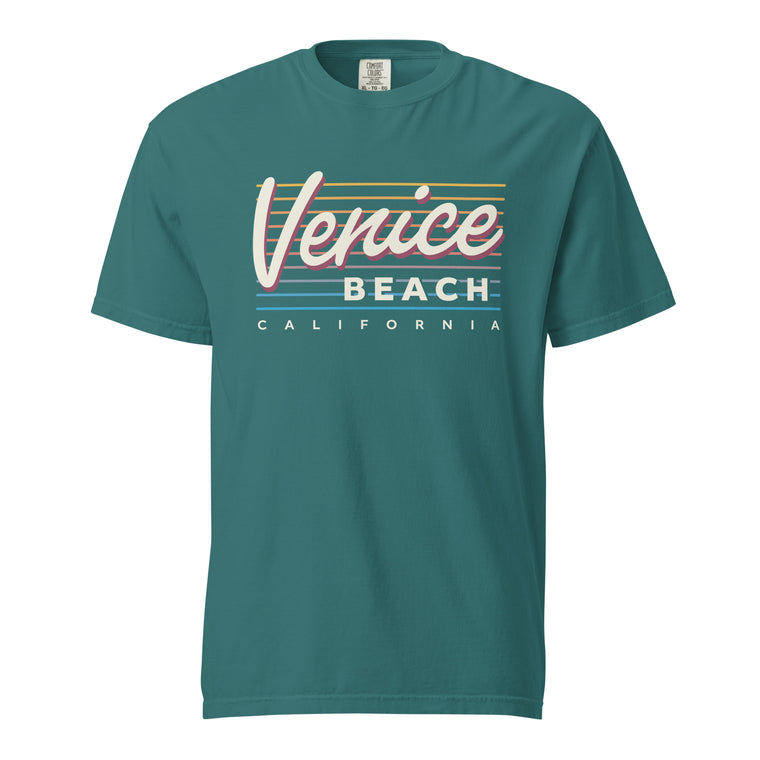 Venice Beach - California (Summer Nights) Comfort Colors Heavyweight T-Shirt