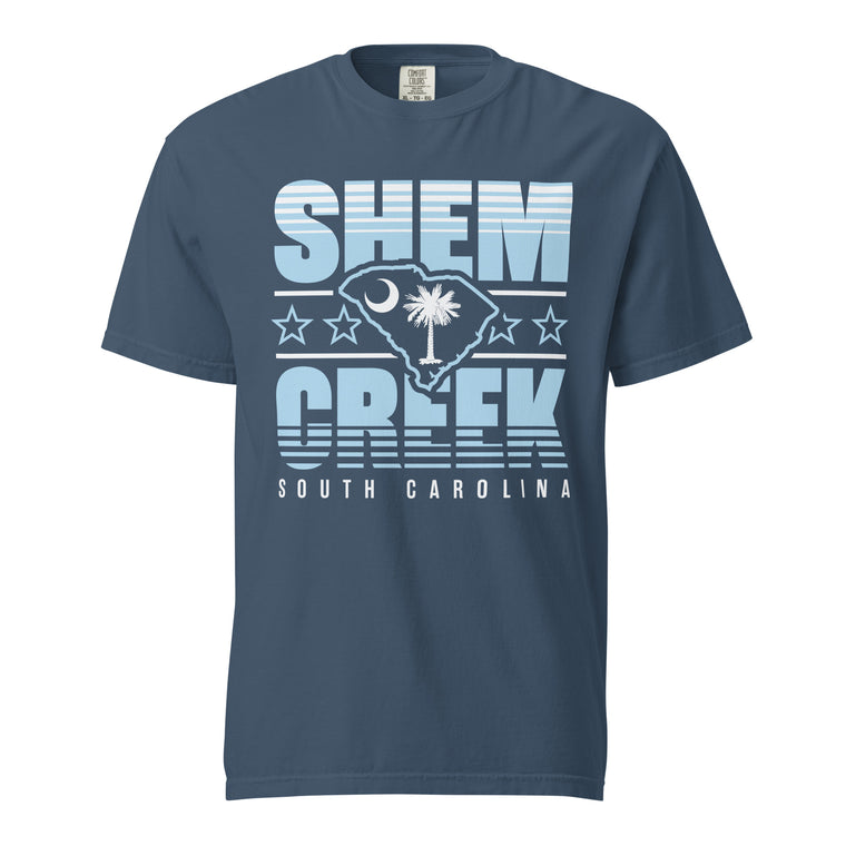 Shem Creek, South Carolina (Summer Haze) Comfort Colors Heavyweight T-Shirt