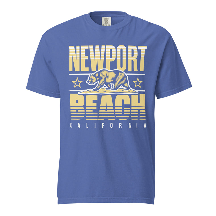 Newport Beach, California (Summer Haze) Comfort Colors Heavyweight T-Shirt