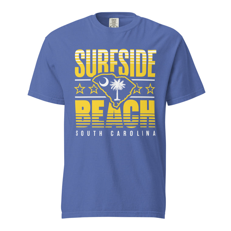Surfside Beach, California (Summer Haze) Comfort Colors Heavyweight T-Shirt