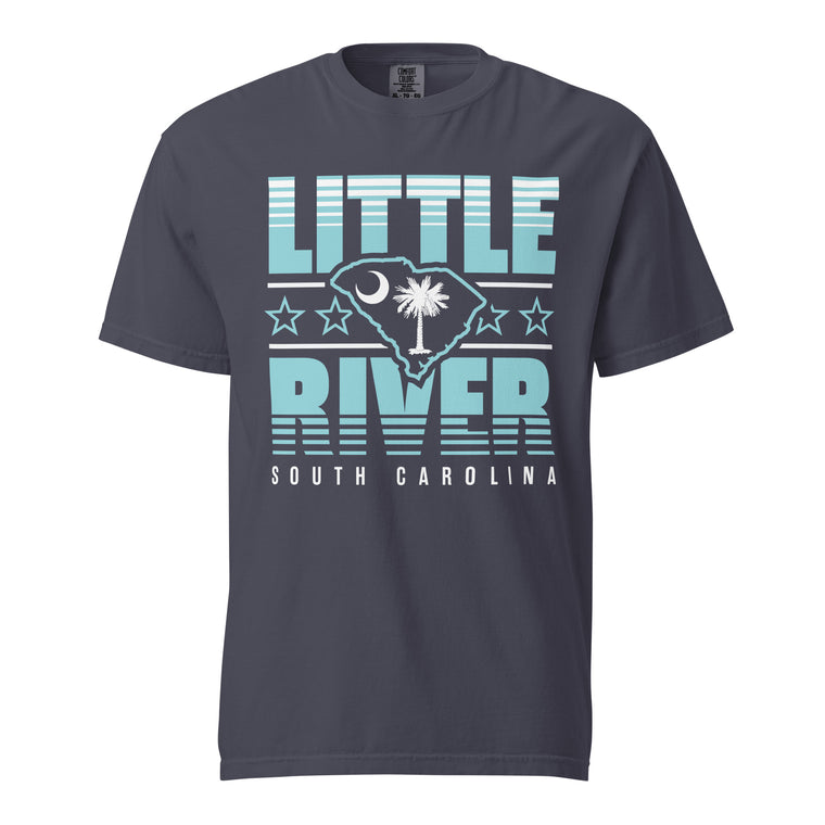 Little River, South Carolina (Summer Haze) Comfort Colors Heavyweight T-Shirt