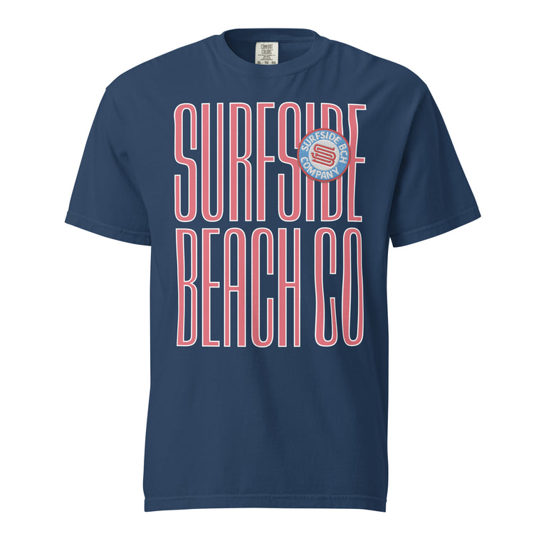 Surfside Beach Co (Faux Patch) Comfort Colors Heavyweight T-Shirt