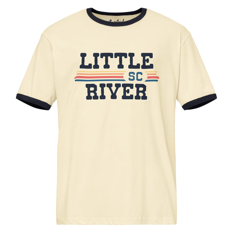 Little River, SC (Vintage Sunset) Unisex Ringer T-Shirt