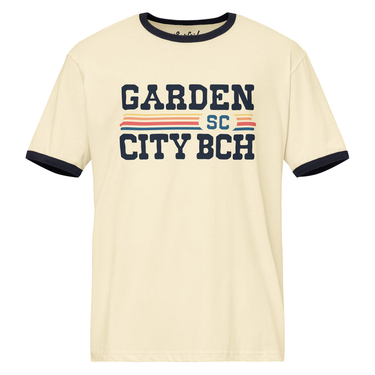 Garden City Bch, SC (Vintage Sunset) Unisex Ringer T-Shirt