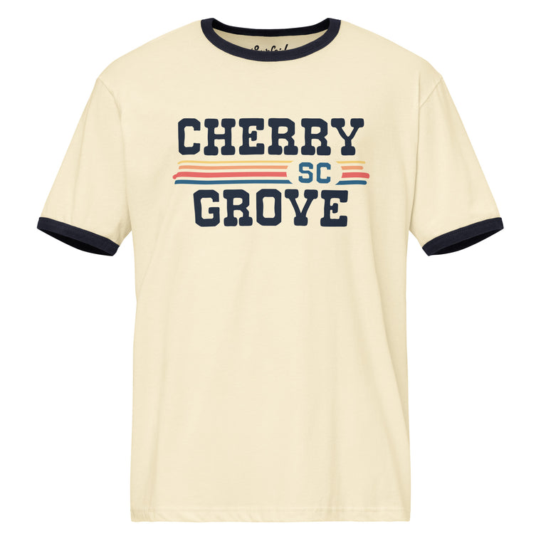 Cherry Grove, SC (Vintage Sunset) Unisex Ringer T-Shirt