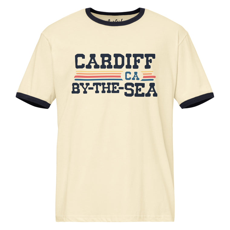 Cardiff-by-the-Sea, CA (Vintage Sunset) Unisex Ringer T-Shirt