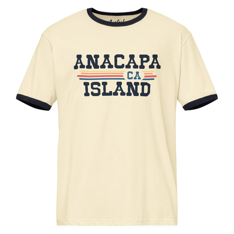 Anacapa Island, CA (Vintage Sunset) Unisex Ringer T-Shirt