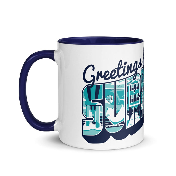 Greetings from Surfside Beach: Coffee Mug