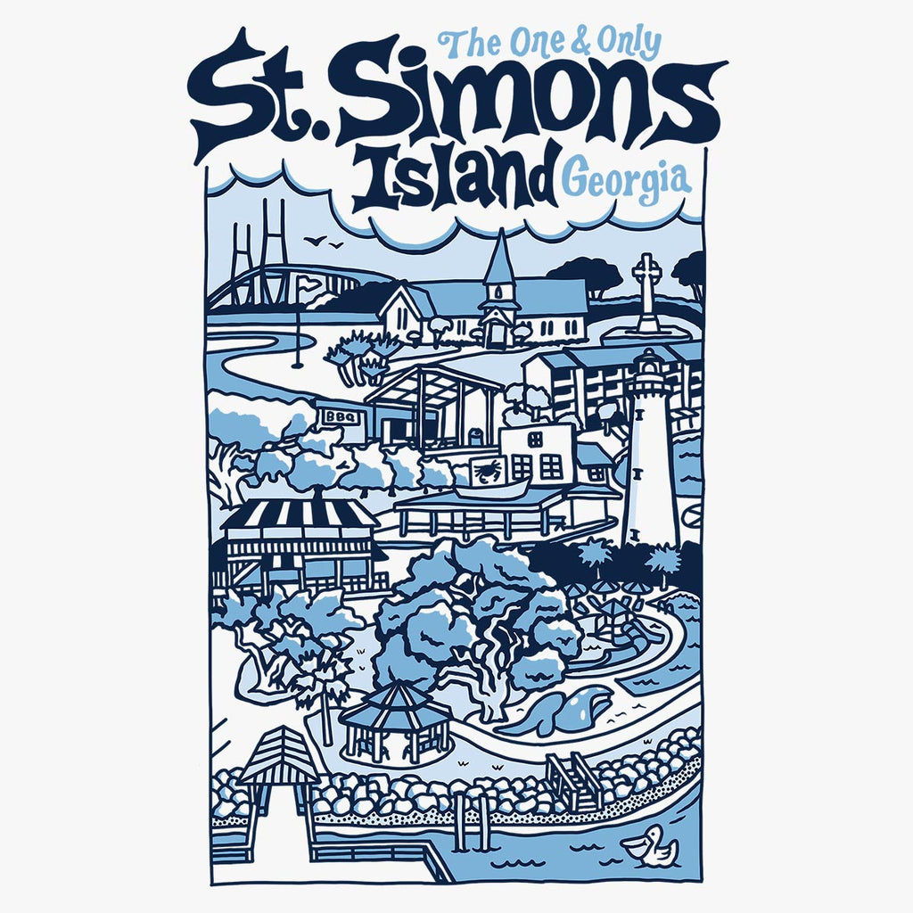 Cc Simons St. Simons Island (The One & Only) Comfort Colors Heavyweight T-Shirt
