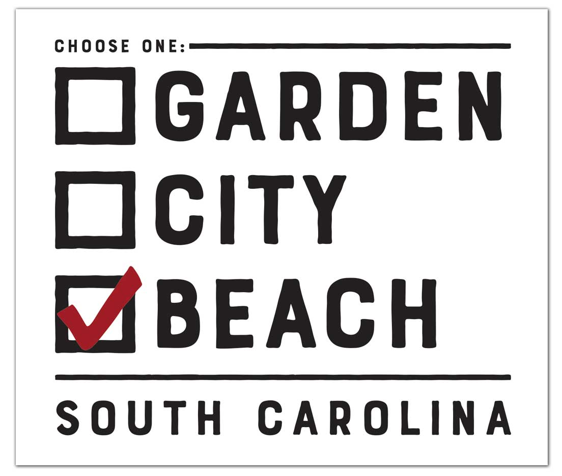 Garden City Beach (Checkbox) Glossy Vinyl Sticker