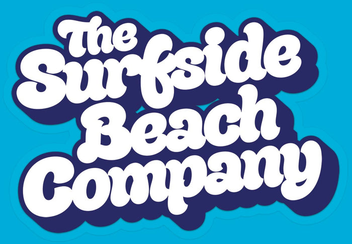 The Surfside Beach Company (Yummy Bubble) die cut sticker blue