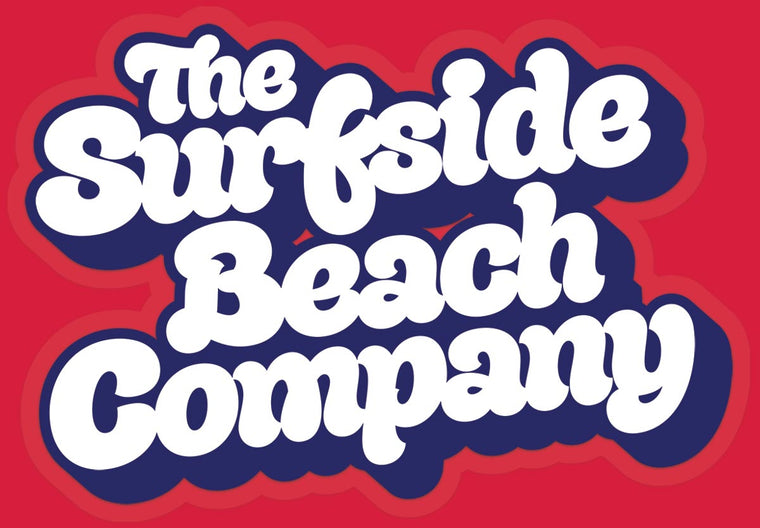 The Surfside Beach Company (Yummy Bubble) die cut sticker blue