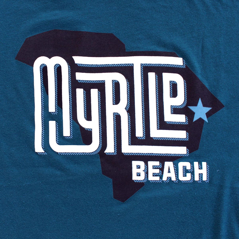 Myrtle Beach (State/Star) premium deep teal T-shirt zoom