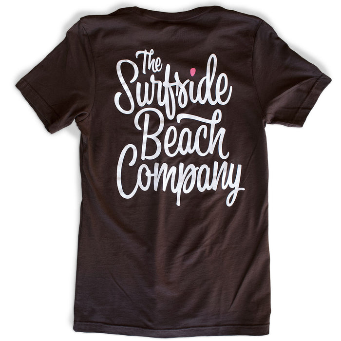The Surfside Beach Company (Bewitched) premium brown T-shirt back