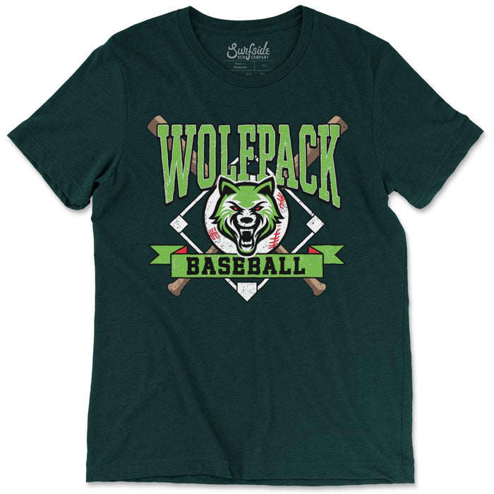 Wolfpack Baseball (Bats & Diamond) Unisex T-Shirt