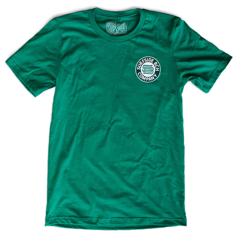 Saint Paddy's is Luckier @ the Beach! premium T-shirt front