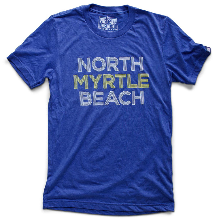 North Myrtle Beach (Radial Pinstripes) Unisex T-Shirt