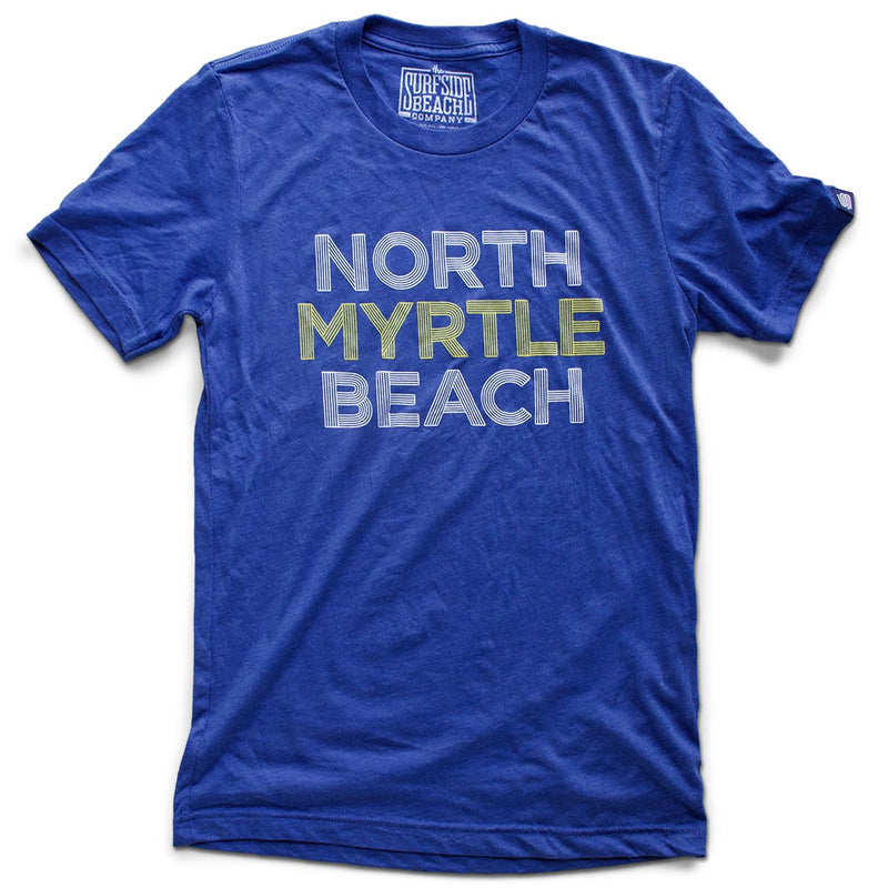 North Myrtle Beach (Radial Pinstripes) premium T-shirt