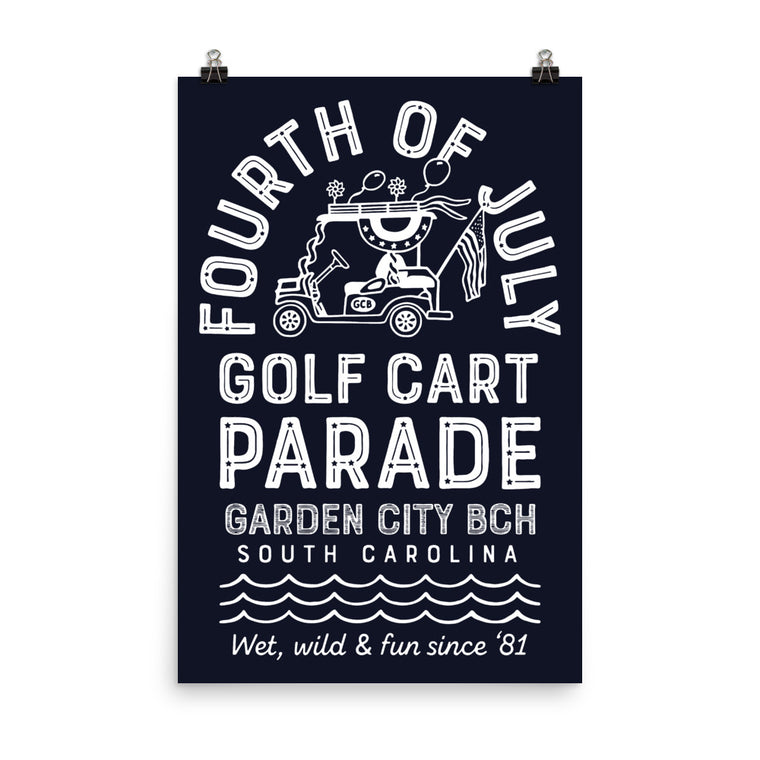 Fourth of July Golf Cart Parade (Garden City Bch) Poster
