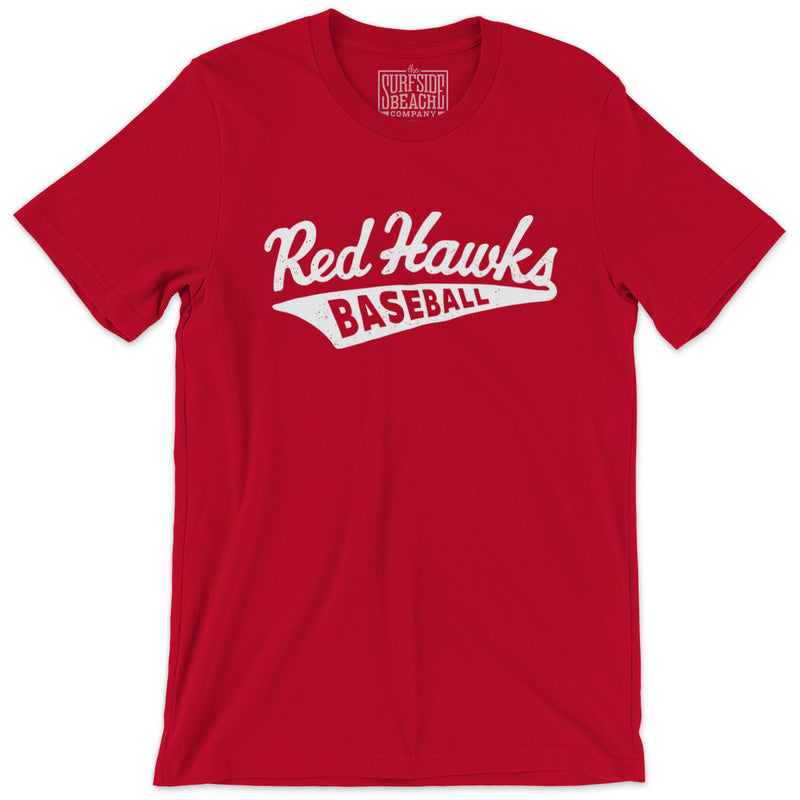 RedHawks Baseball (Cotton Script) Personalized Unisex T-Shirt