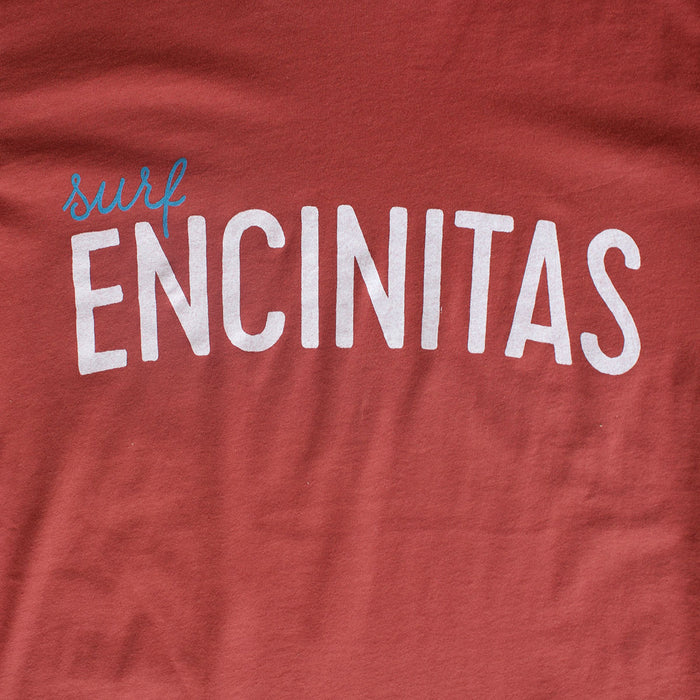 Surf Encinitas premium rust T-shirt zoom