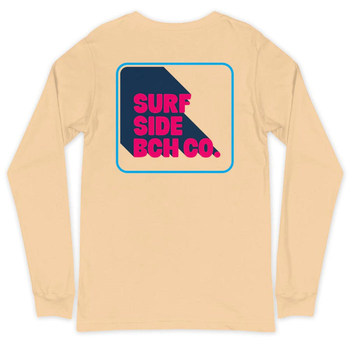 Surf Side Beach Co. (Retro Slide) Unisex Long-Sleeved T-Shirt