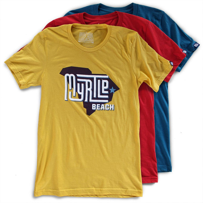 Myrtle Beach (State/Star) premium T-shirts