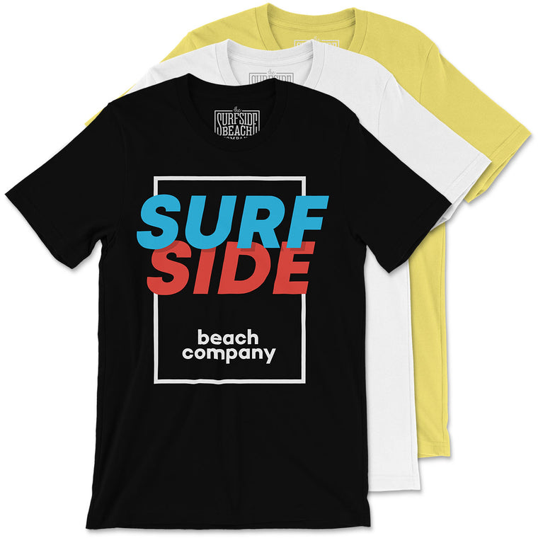 SURFSIDE beach company (shadow box) Unisex T-Shirt