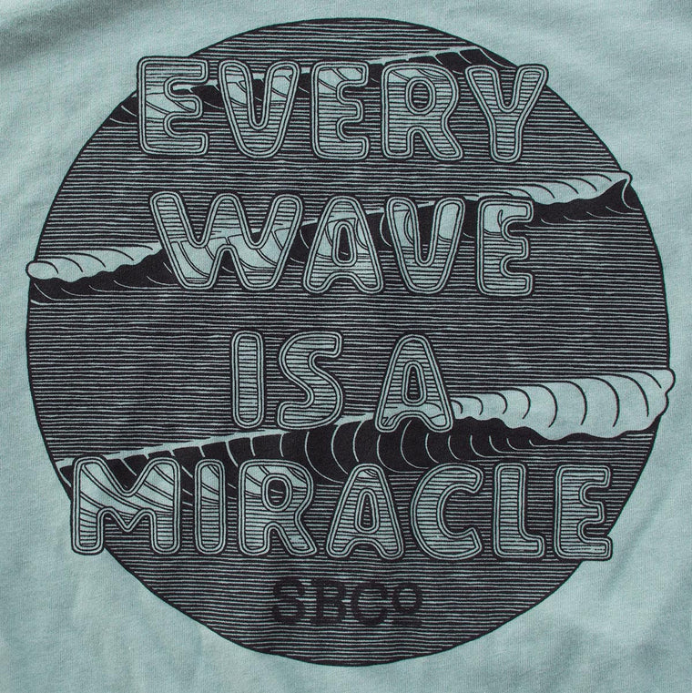 Every Wave is a Miracle premium heather storm T-shirt zoom