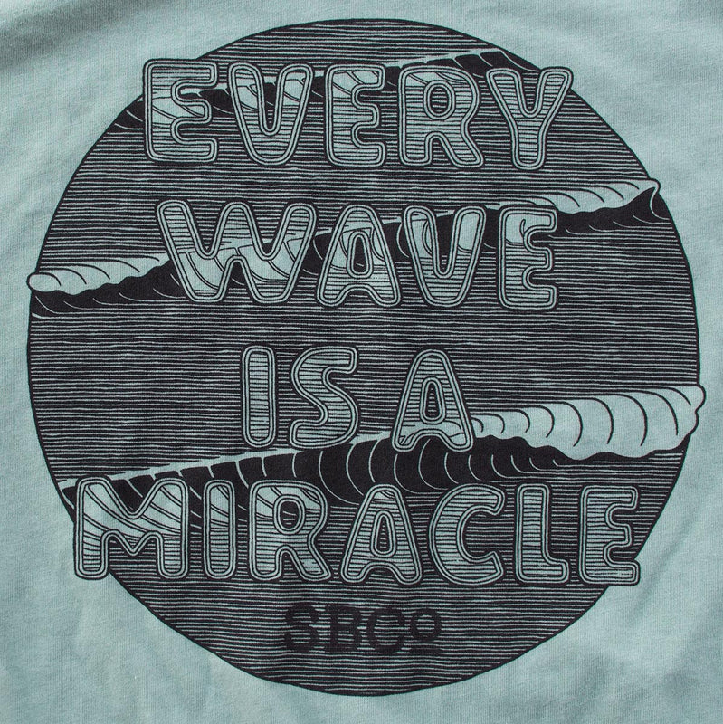 Every Wave is a Miracle premium heather dusty blue T-shirt zoom
