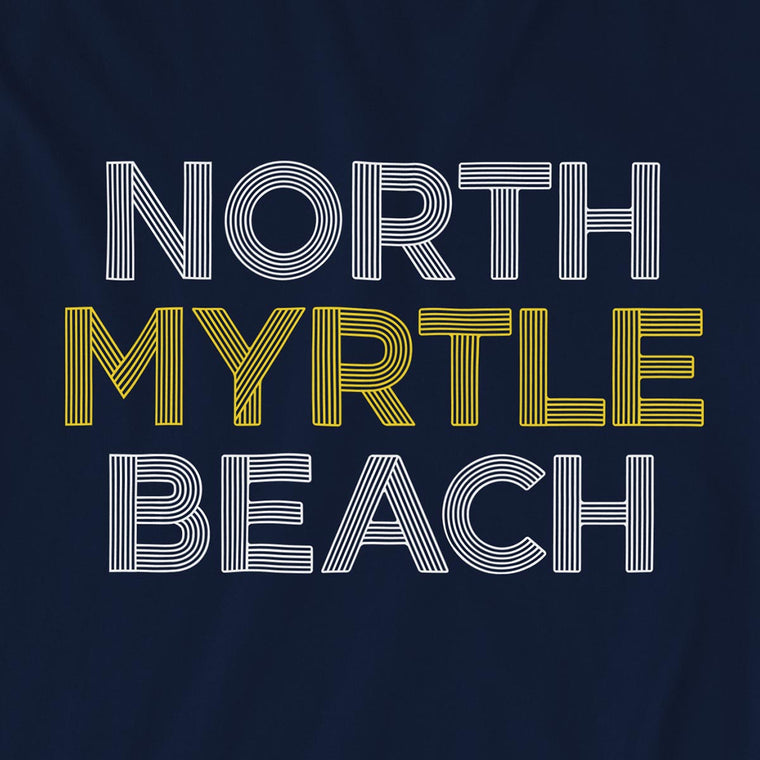 North Myrtle Beach (Radial Pinstripes) Unisex Long-Sleeved T-Shirt